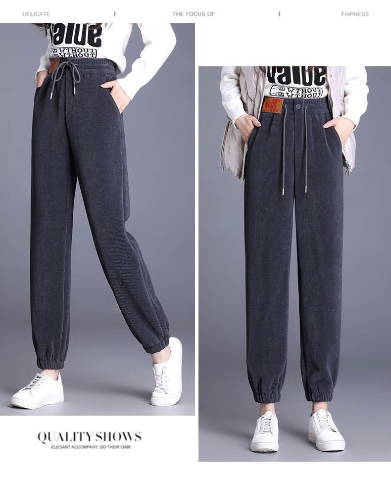 Thick High Waist Jogger Pants