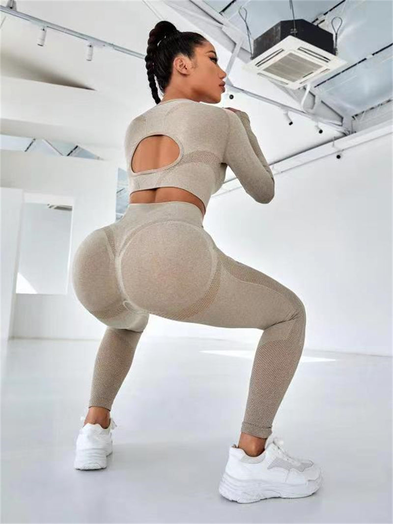 2pcs Sports Suits Long Sleeve Leggings