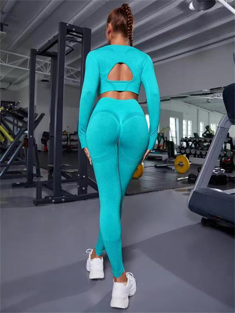 2pcs Sports Suits Long Sleeve Leggings